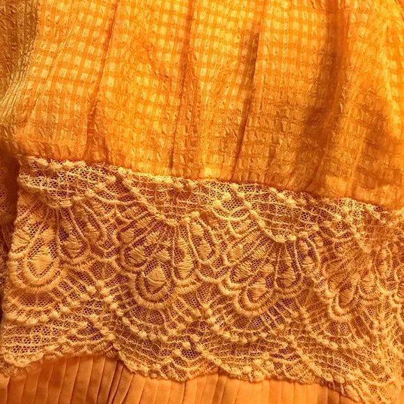 Anthropologie HD in Paris Yellow Lace Midi Dress - Picture 4 of 4